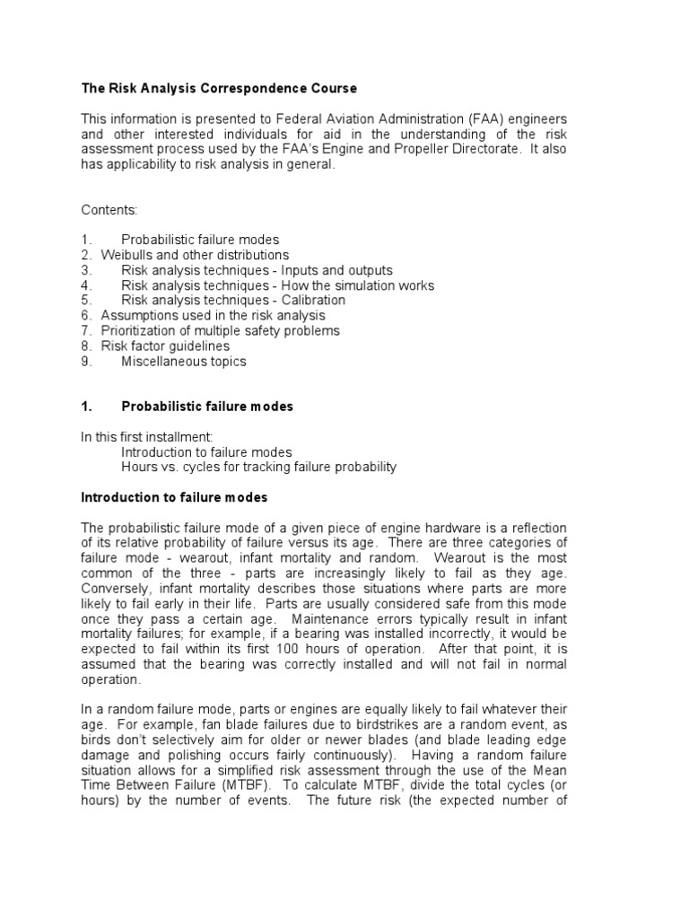Risk Analysis Corres Course PDF Computer Simulation Risk