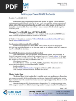Setting Up PowerShape Defaults