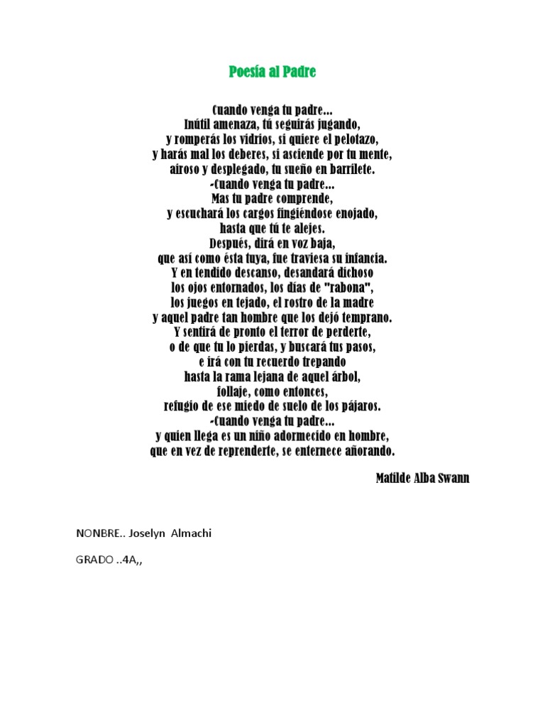 Poesía Al Padre PDF