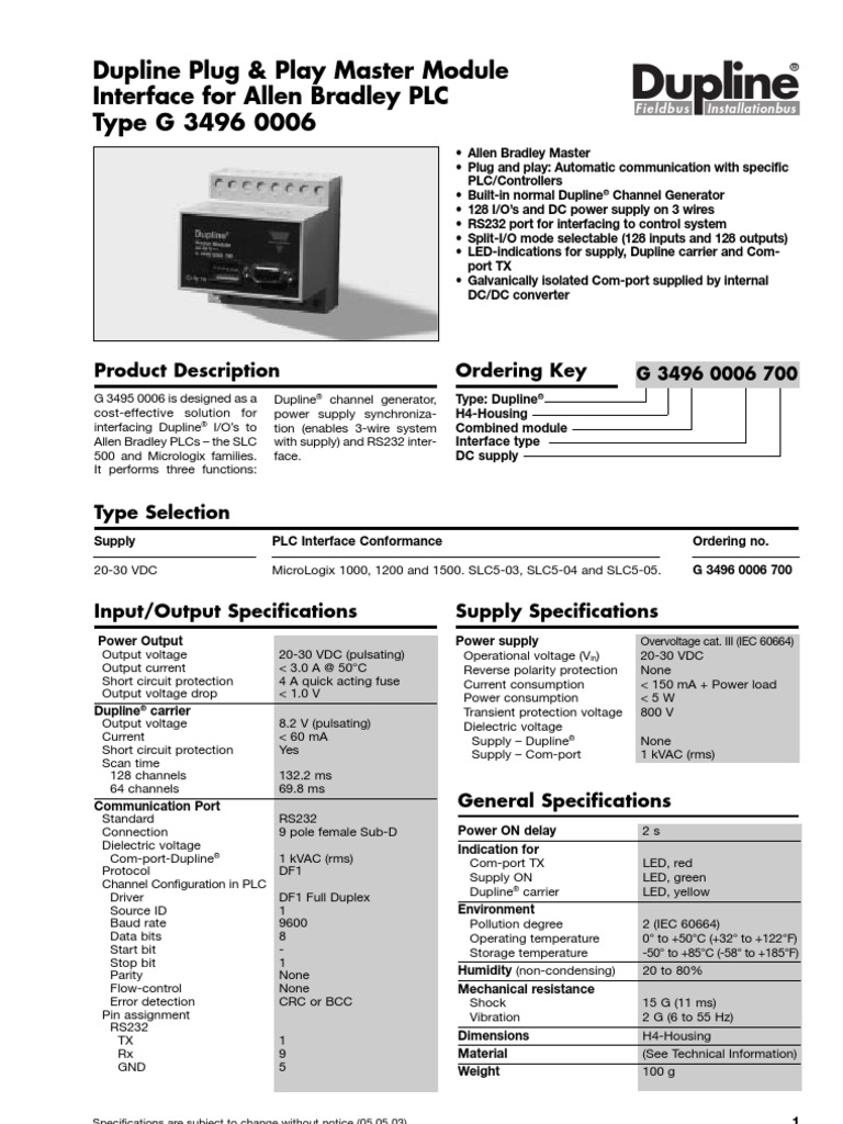 Allen Bradley Micrologix 1500 | PDF | Power Supply | Input/Output