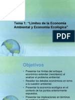 Límites Economía Ambiental y Auge Economía Ecológica