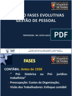 As Cinco Fases Evolutivas Da Gestao de Pessoal