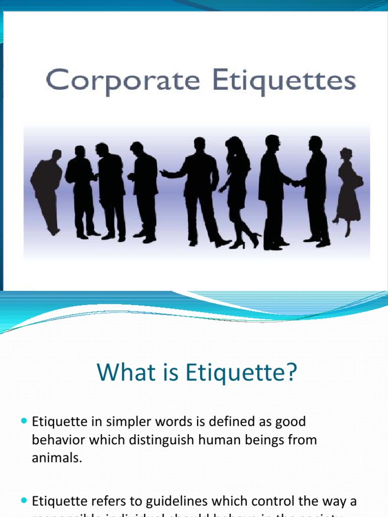 Corporate Etiquette Pdf