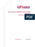 Ofcom - The Award of 800MHz and 2.6GHz Spectrum