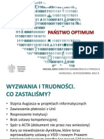 Państwo Optimum - Prezentacja Ministerstwa Administracji I Cyfryzacji