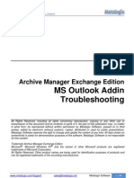 Outlook AddIn Troubleshooting