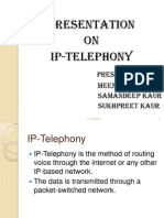 Presentation ON IP-telephony: Presenters:-Meena Dogra Samandeep Kaur Sukhpreet Kaur