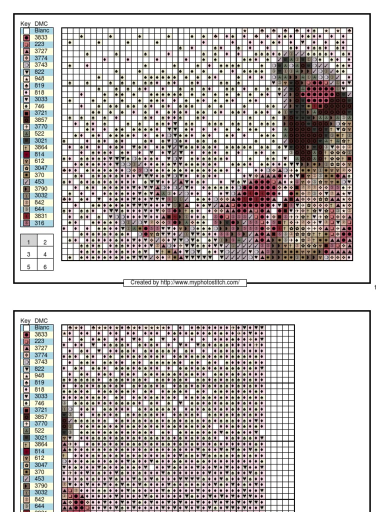 DMC Key for Cross Stitch Patterns | PDF | Self-Improvement