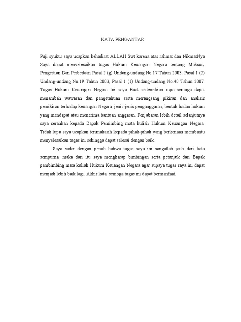 Makalah Hukum Keuangan Negara