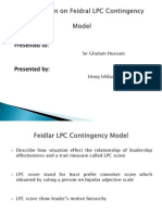 Presentation On Feidral LPC Contingency Model