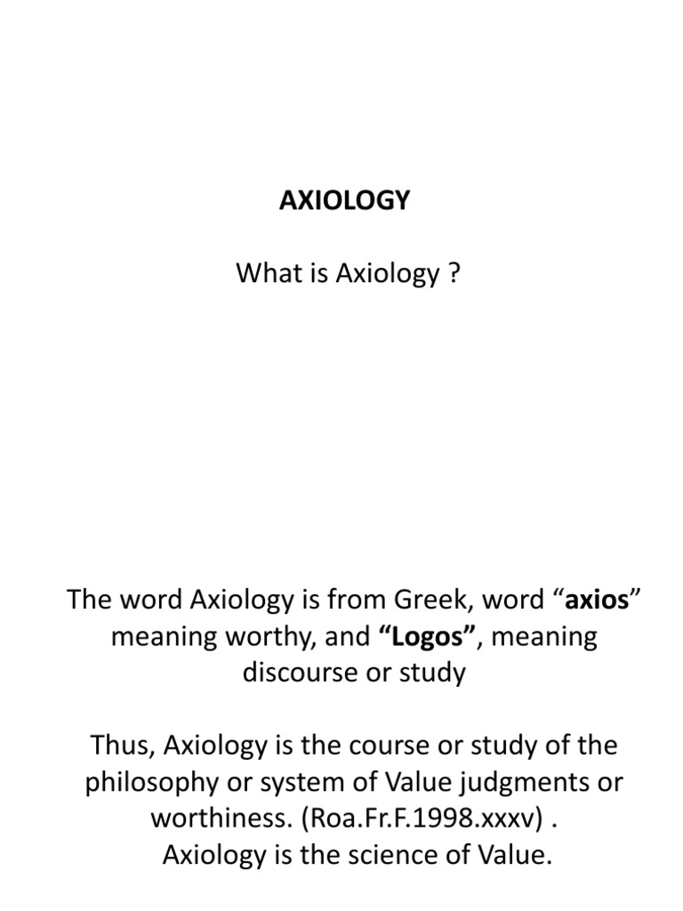 Understanding Axiology in Philosophy | PDF | Axiology | Science