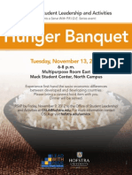 Hunger Banquet - Tuesday, November 13, 2012