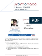 Psychologie de La Négociation (Philippe Gouillou - Forum Ecobiz 2012)