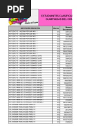 Clasificados Segunda Fase