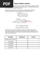 Bottle Rocket Physics Explained | PDF | Force | Rocket