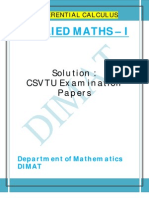 Applied Maths i u II Solution