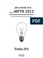 Analisis Bedah Soal SNMPTN 2012 Fisika IPA