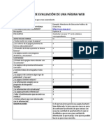 CRITERIOS DE EVALUACION DE UNA PÃGINA WEB