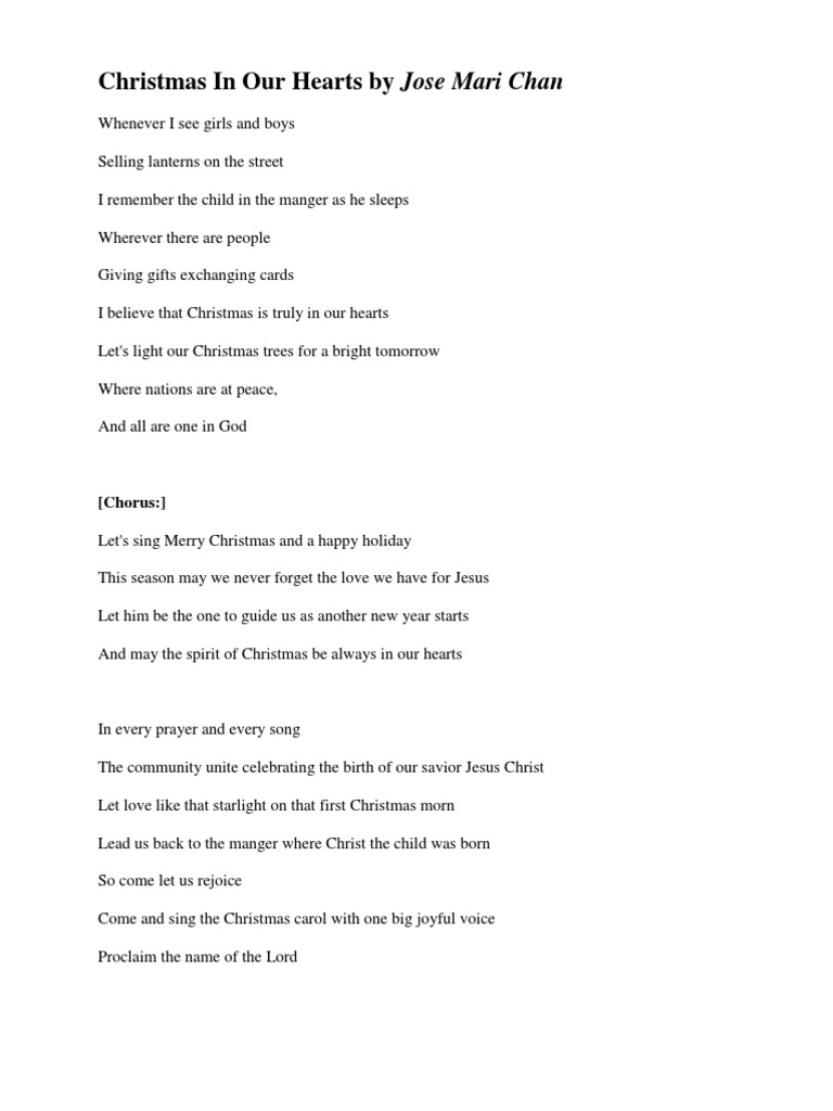 Christmas in Our Hearts by Jose Mari Chan