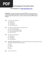 Download Fire and Emergency Procedure Quiz Ontario by Quiz Ontario SN110500088 doc pdf