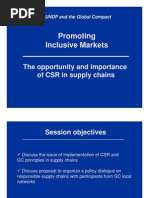 Promoting Inclusive Markets - The Opportunity and Importance of CSR in Supply Chains