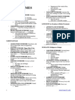 Medical Syndromes Internal Medicine Note