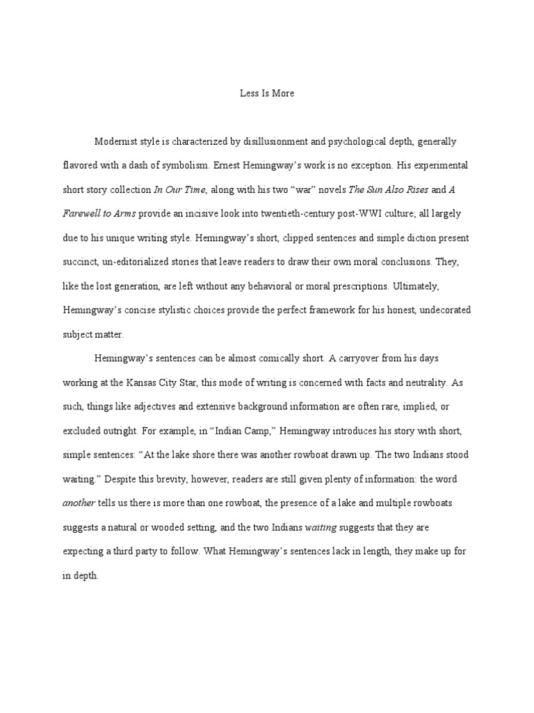 Style in Hemingway PDF | PDF