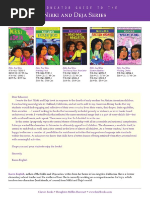 Nikki Deja Discussion Guide Friendship Comic Strips - 