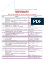 Academic Calendar