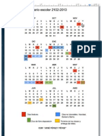 Calendario Escolar 2012/2013