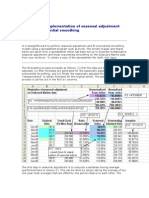 Spreadsheet Implementation of Seasonal Adjustment and Exponential Smoothing