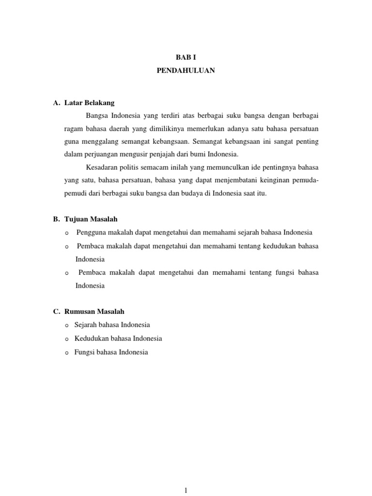 Makalah Sejarah Bahasa Indonesia