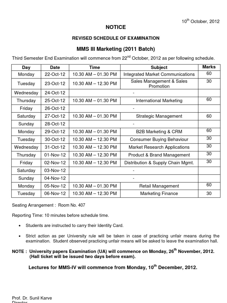 MMS SChedule | PDF | Academic Term | Mergers And Acquisitions