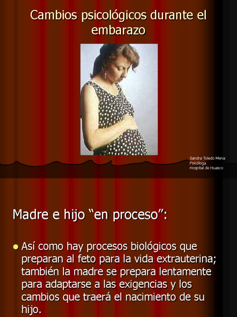 Cambios Psicológicos Durante El Embarazo Sandra Toledo Mena