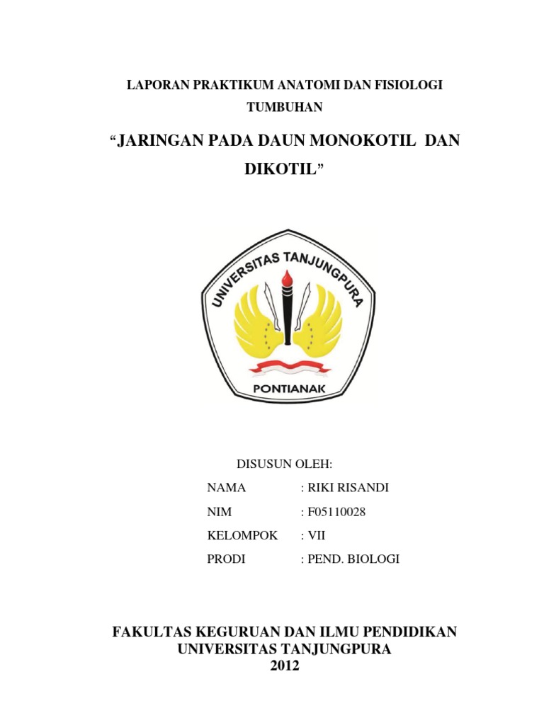 Contoh Laporan Praktikum Morfologi Tumbuhan