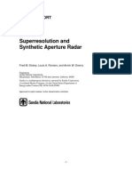 Superresolution and Synthetic Aperture Radar: Sandia Report