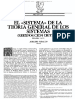 El Sistema de La Teoría General de Sistemas