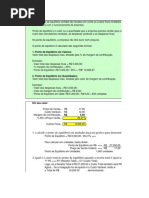 Ponto de Equilibrio - Exercicios com Resolução I