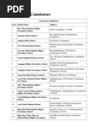 Schools in CBE