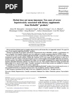 Download Herbal does not mean innocuous Ten cases of severe hepatotoxicity associated with dietary supplements from Herbalife productsq by Mohammed Ayub SN110628913 doc pdf