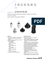 Información Técnica Prosonic S FDU91/91F/92/93/95/96