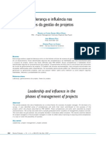 Liderança e influencia nas fases da gestão de projetos