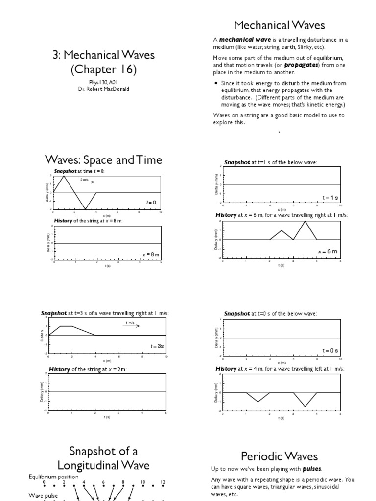 Mechanical Waves Explained | PDF | Wavelength | Waves