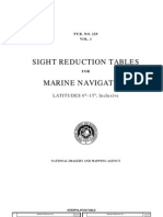 SIGHT REDUCTION TABLES FOR MARINE NAVIGATION Vol 1 - Latitudes 0 to 15 Inclusive