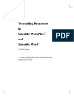 Typesetting Documents in Scientific Work Place