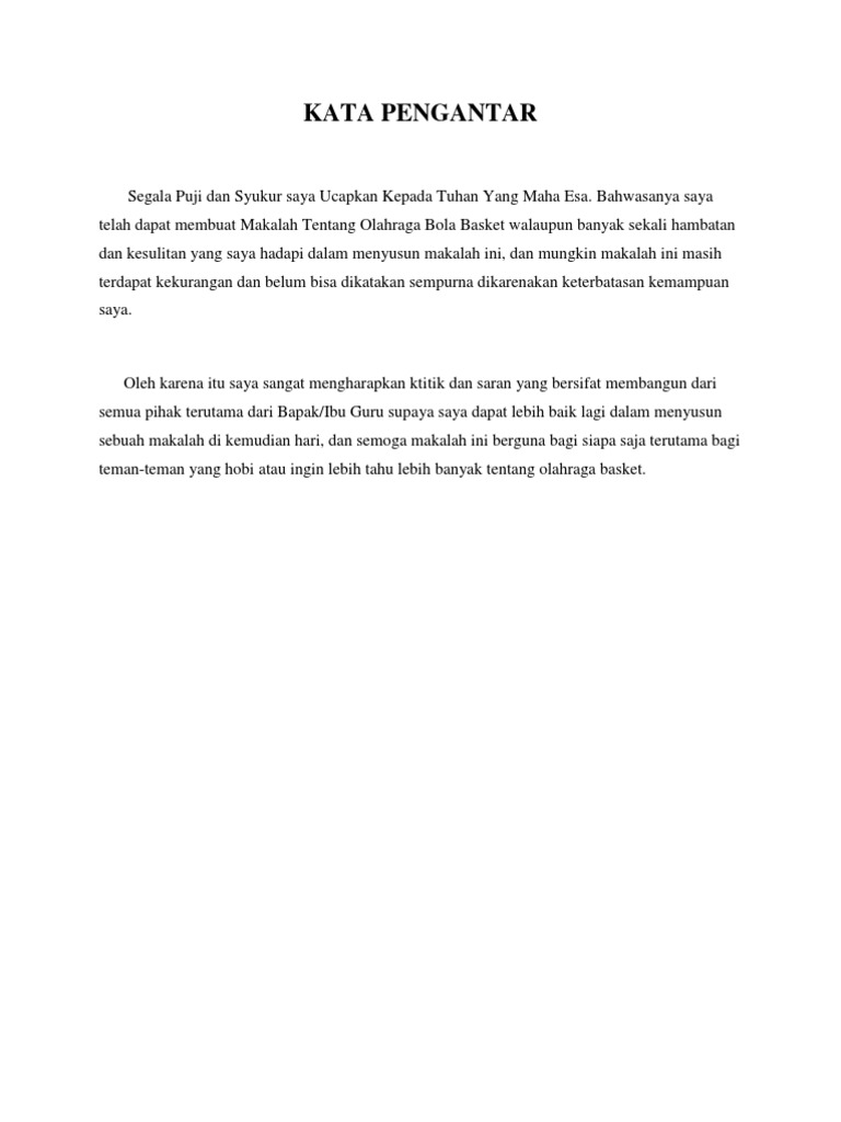 Makalah Tentang Olahraga Bola Basket