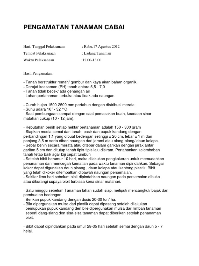 Contoh Laporan Hasil Pengamatan Kelas 6 Nusagates