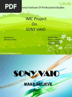 Download Sony Vaio Integrated marketing communication ppt by Madhuri Singh SN110682120 doc pdf