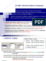 Elemente de SQL (Structured Query Language)