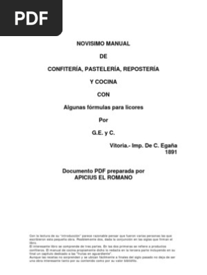 Novisimo Manual De Confiteria Pasteleria Reposteria Y Cocina Por 11 Pdf Alimentos Naturaleza